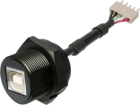 ASSMANN WSW A USB BPFS USB connector 2.0   IP67 Bus, inbouw USB B bus op 5 polige stekker. 1 Stuk(s)
