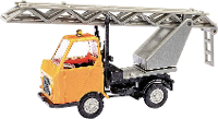 Busch 210003403 H0 Vrachtwagen Hako Multicar M22 met draailadder