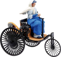 Busch 40007 H0 Auto Mercedes Benz Benz Patent Motorwagen bouwjaar 1886 met Bertha Benz