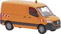 Busch 53407 H0 Auto Mercedes Benz Sprinter korte wielbasis/plat dak, verkeersorge