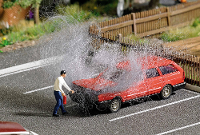 Busch 7881 H0 Auto Volkswagen Passat motorbrand met figuur