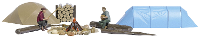 Busch 79823 H0 Actieset wild kamperen figuren Bouwpakket