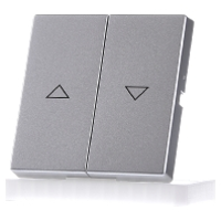 Busch Jaeger 2CKA001751A2944 Jaloezie schakelaar Afdekking Witaluminium (RAL 9006), Aluminium 1 stuk(s)