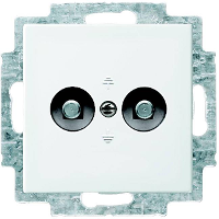 Busch Jaeger 2095 UC 914 Potentiaalvereffening stopcontact Inzetstuk 2 voudig Busch balance SI Alpine wit 1 stuk(s)