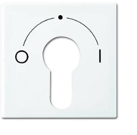 Busch Jaeger 2CKA001710A4070 Sleutelschakelaar, Sleuteltoets Afdekking Busch balance SI Wit, Zuiver wit (RAL 9010) 1 stuk(s)