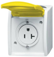 Busch Jaeger 2CKA002124A0024 Nema stopcontact Inzetstuk Zink geel, Geel 1 stuk(s)