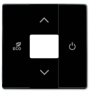 Busch Jaeger 2CKA006220A0074 Afdekking, Temperatuurregelaar Afdekking Carat Zwart grijs, Antraciet 1 stuk(s)