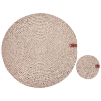 BUSHMINT   Set van 12 placemats en onderzetters   Natuurlijk   Jute