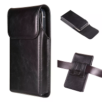 Business Casual Magnetische Universele Mobiele Telefoon Heupzak Leren Riempje Telefoon Houder Pouch Cover