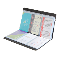 Business Name Id Credit Card Holder Book Case Organizer Black