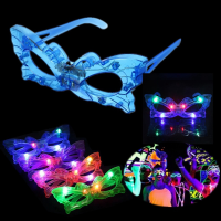 Butterfly Blinking Led Light Flashing Glasses For Custom Party Holloween