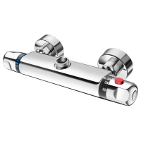 Thermostatische Douchekraan Koperen Materiaal Douche Badkamercombinatie Water Mixer Badkraan Omhoog Water Inlaat 1/2 Inl