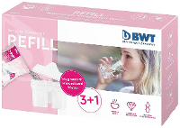 BWT 1 Kartusche + 3 Öko Refill Mg²+ 0836600 Filter Wit