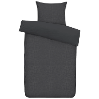 Leen Bakker   Dekbedovertrek Cozy Contour   Antraciet   140x220 Cm   Polyester   Grijs