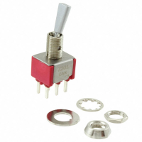 C & K Switches 9201P3H3CQE Toggle Switch 9000 Series 120 V/AC, 28 V/DC 6 A 2x aan/aan 1 stuk(s) Bulk