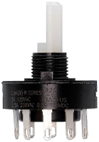 C & K Switches R10015RS02Q Draaischakelaar 125 V, 125 V/DC 5 A Schakelposities 10 1 stuk(s)