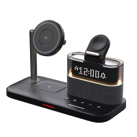 C09 15W 5 in 1 Magnetische Draadloze Oplader met RGB Licht Digitale Weergave Snelle Draadloze Oplaadstand voor Slimme Te