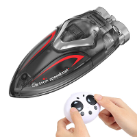 C166 Mini Afstandsbediening Hoge Snelheid RC Boot Led Licht Palm Snelboot Zomervis Speelgoed Zwembad Speelgoed Met Opbla