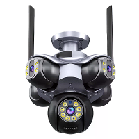 C50 5 PTZ 5 Scherm Beveiligingscamera 20MP HD WiFi Volle Kleur Nachtzicht Bewegingsdetectie Tweerichtingsaudio Waterdich