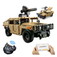 C51202 1/14 schaal technische LED SUV gepantserde vrachtwagens pickup blokken stad off road RC auto MOC bouwstenen speel