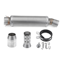 Inlaat 36 51mm Uitlaatuiteinde Motorfiets Uitlaatpijp Demper van Roestvrij Staal Aangepast Universeel Titanium