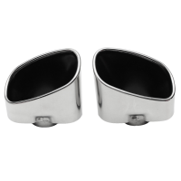 Paar Chrome Uitlaat Dual Tailpipe Muffler Tip Roestvrij Staal Voor Bmw