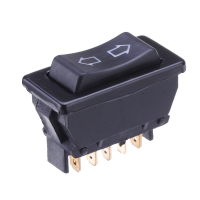 Universeel DPDT Auto Elektrisch Raam Wip Schakelaar 5 pins DC 12V 20A Zwart Plastic