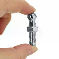 Universele Zilveren Set van 2 Stuks Bootmotorkap Gasveer Eindfitting 10 mm M8 Kogelpen Gewrichtsventielveer