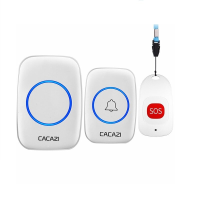 CACAZI C10 Smart Home Wireless Pager Deurbel Oude man Noodalarm 80m Remote Call Bell 1 knop 1 Pager 1 ontvanger