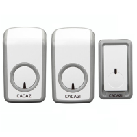 CACAZI Draadloze Deurbel AC 110 220V Ultra Lange Afstand 350M Externe Deurbel 48 Chimes 6 Volume