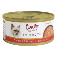 Cadilo Daily Delights   kip met garnalen in bouillon   natvoer kat (70 g) 4 verpakkingen (24 x 70g)