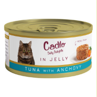 Cadilo Daily Delights   tonijn met ansjovis in gelei   natvoer kat (70 g) 2 verpakkingen (12 x 70g)