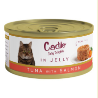 Cadilo Daily Delights   tonijn met zalm in gelei   natvoer kat (70 g) 1 verpakking (6 x 70g)