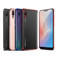 Cafele Plating Ultra Thin Shockproof Soft TPU Back Cover Protective Case for Huawei P20 Pro