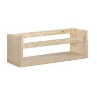Wandplank van massief grenen   Licht hout   15x40x15 cm