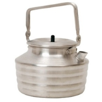 Klassieke aluminium waterketel met deksel