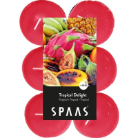 12X Maxi geurtheelichtjes Tropical Delight/fuchsia 10 branduren