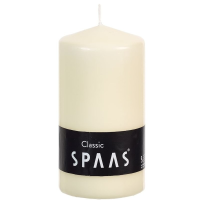 1X Ivoor cilinderkaars/stompkaars 6 x 10 cm 25 branduren