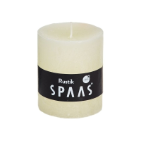 1X Ivoor rustieke cilinderkaars/stompkaars 7 x 8 cm 30 branduren