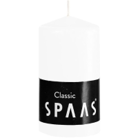 1X Witte cilinderkaars/stompkaars 6 x 10 cm 25 branduren