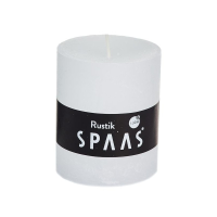 1X Witte rustieke cilinderkaars/stompkaars 7 x 8 cm 30 branduren