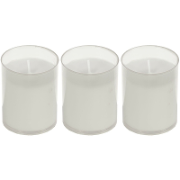 Candles by Spaas 3x Witte kaars navulling voor kaarsenhouder 5 x 6,5 cm 24 branduren