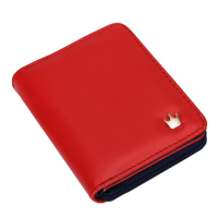 Candy Color Crown Zipper Crads Holder Wallet