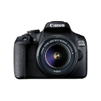 Canon EOS 2000D Kit 18 55 mm DC III Digitale spiegelreflexcamera Incl. EF S 18 55 mm IS III lens 24.1 Mpix Zwart Optische zoeker, Met ingebouwde flitser, WiFi,