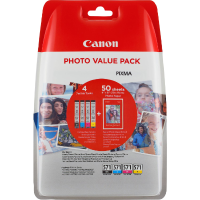 Canon Photo Value XL CLI 571XL Zwart, Magenta, Cyaan, Geel