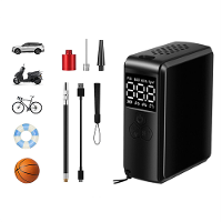 150PSI Draagbare Fiets Inflatie Luchtpomp 70W Vermogensuitvoer 2400mAh Power Bank Digitale Display USB Oplaadbare Slimme