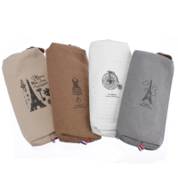 Canvas Pencil Case Cosmetic Storage Bag Paris Eiffel Tower