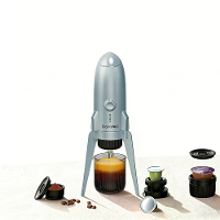 Capadeli 3 in 1 Draagbare Espresso Koffiemaker Draadloos Verwarmen 19 Bar Capsule & Gemalen Koffie Voor Kantoor Buiten K