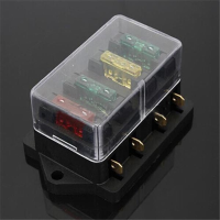 Car 12v/24v 4 Way Circuit Atc Ato Standard Blade Fuse Box Holder