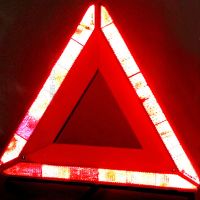 Car Auto Emergency Tripod Red Reflector Warning Triangle Mirror